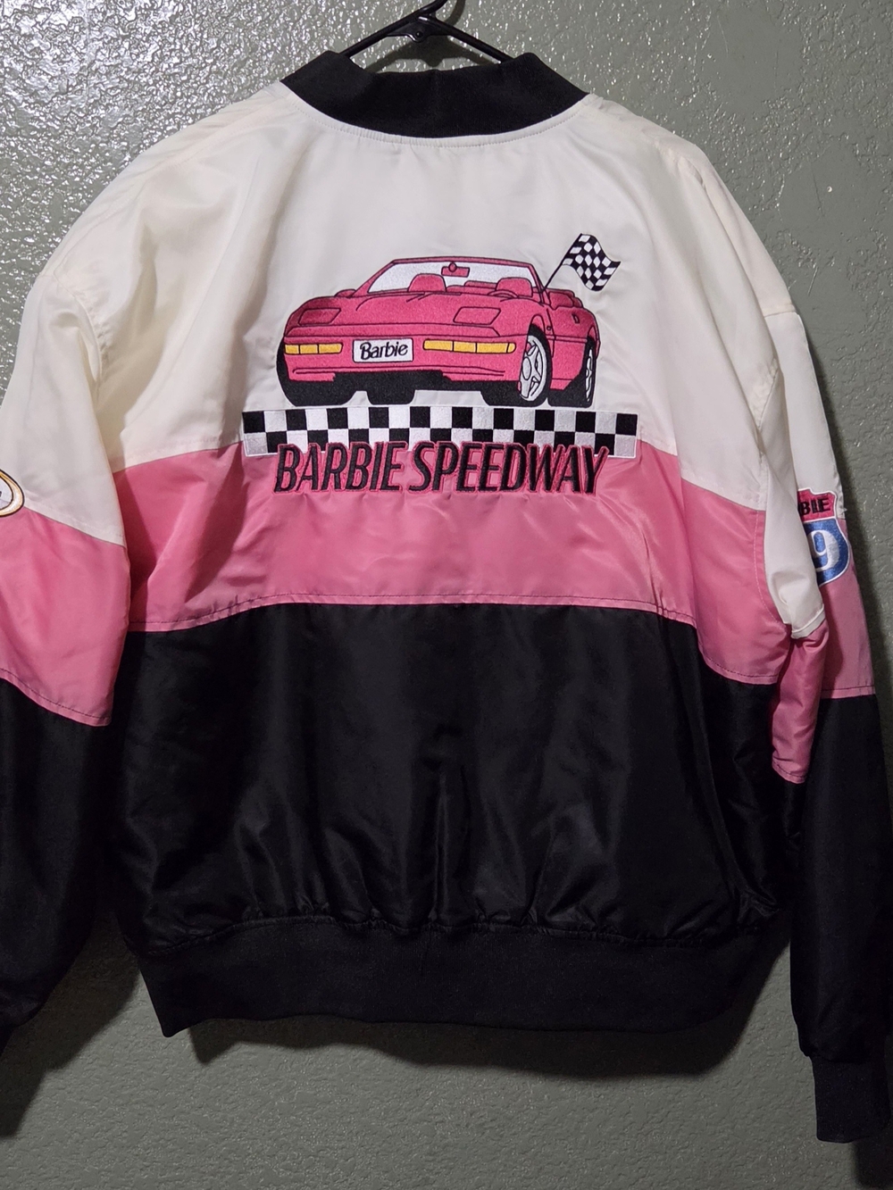 Barbie Colorblock Jacket in Pink, White & Black - Picture 2 of 6